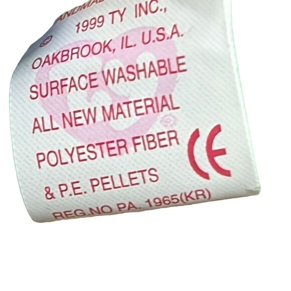 Sammy Beanie Baby TY tie dye bear with hologram tag, 1998 Beanie - Picture 10 of 10